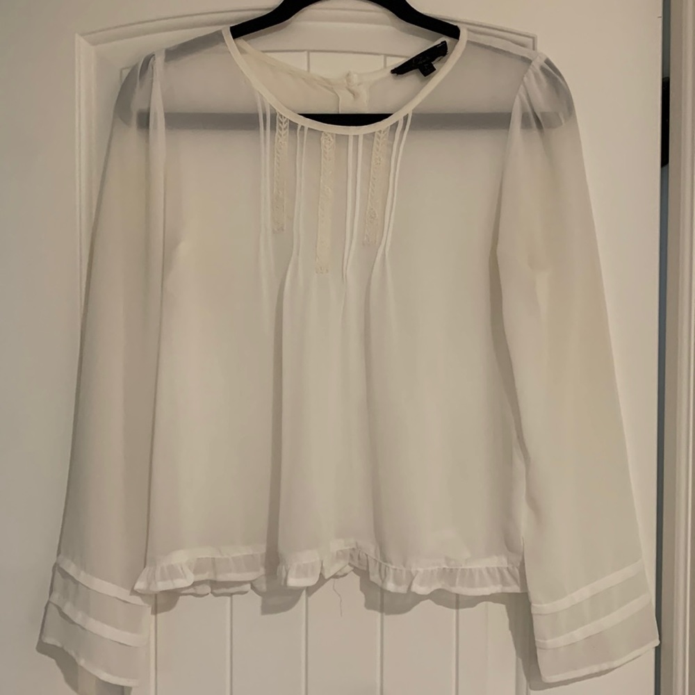Nordstrom Elodie Sheer Long Sleeve Blouse